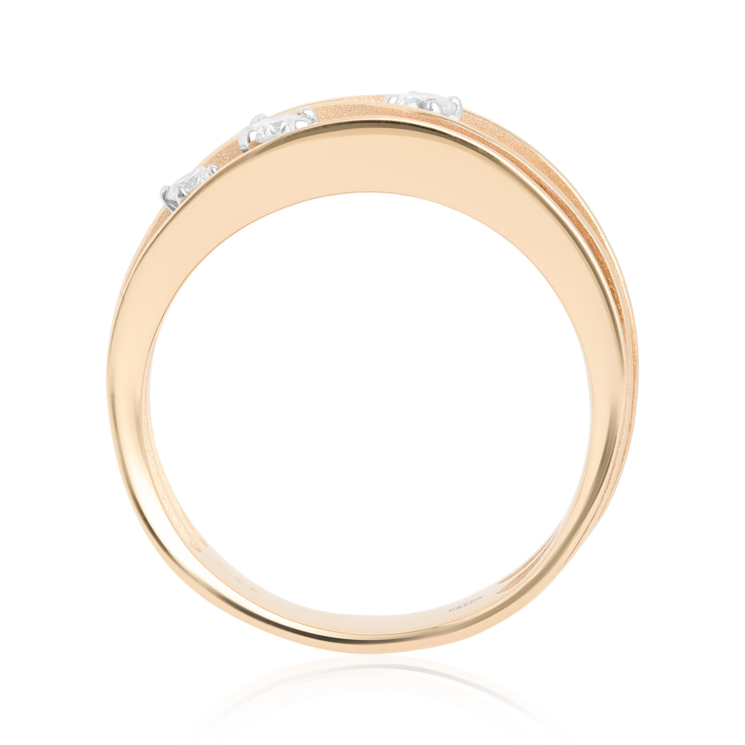 18K Orange Apricot Gold Dune Collection Diamond Ring