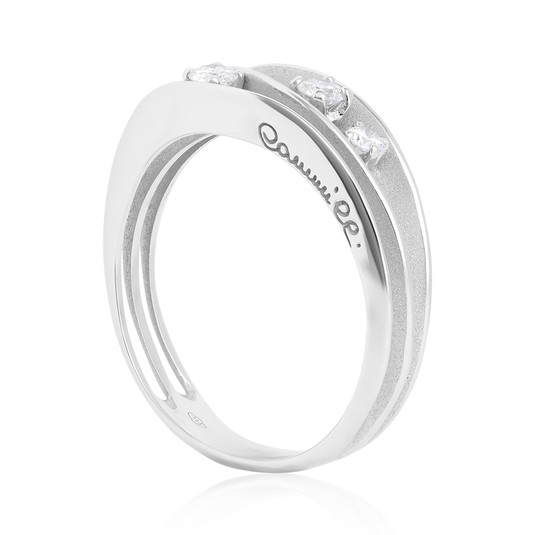 18K White Gold Dune Collection Diamond Ring