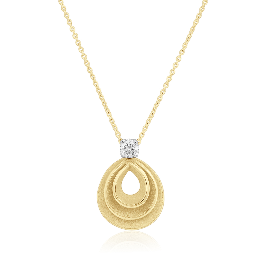 18K Yellow Sunrise Gold Velaa Star Collection Diamond Necklace