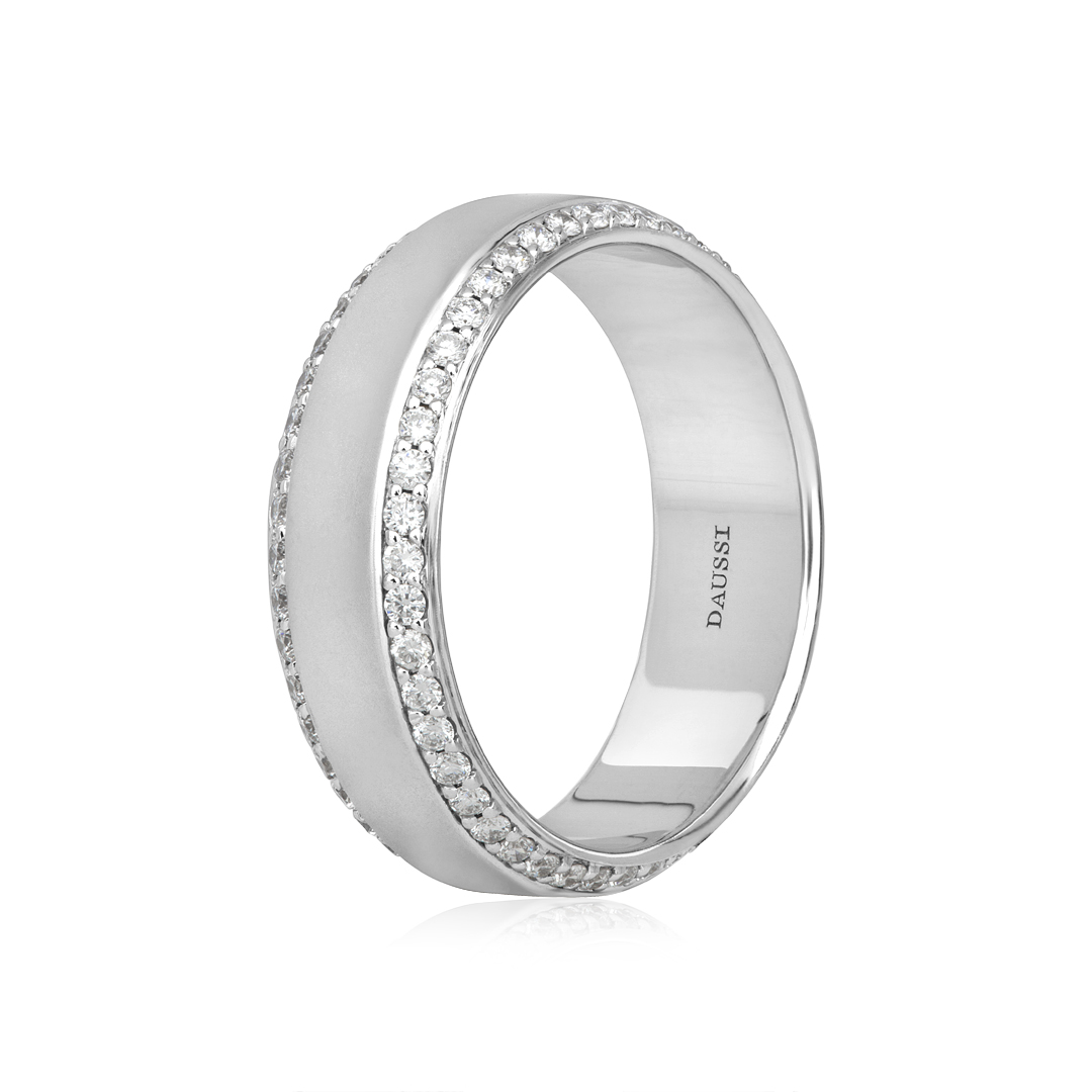 Henri Daussi 14k White Gold Band