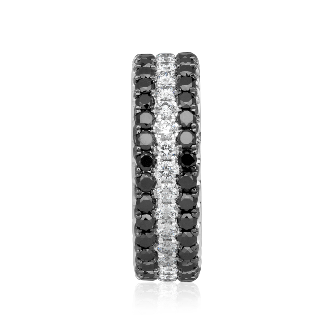 Henri Daussi 14K White Gold and Diamond Band itemprop=