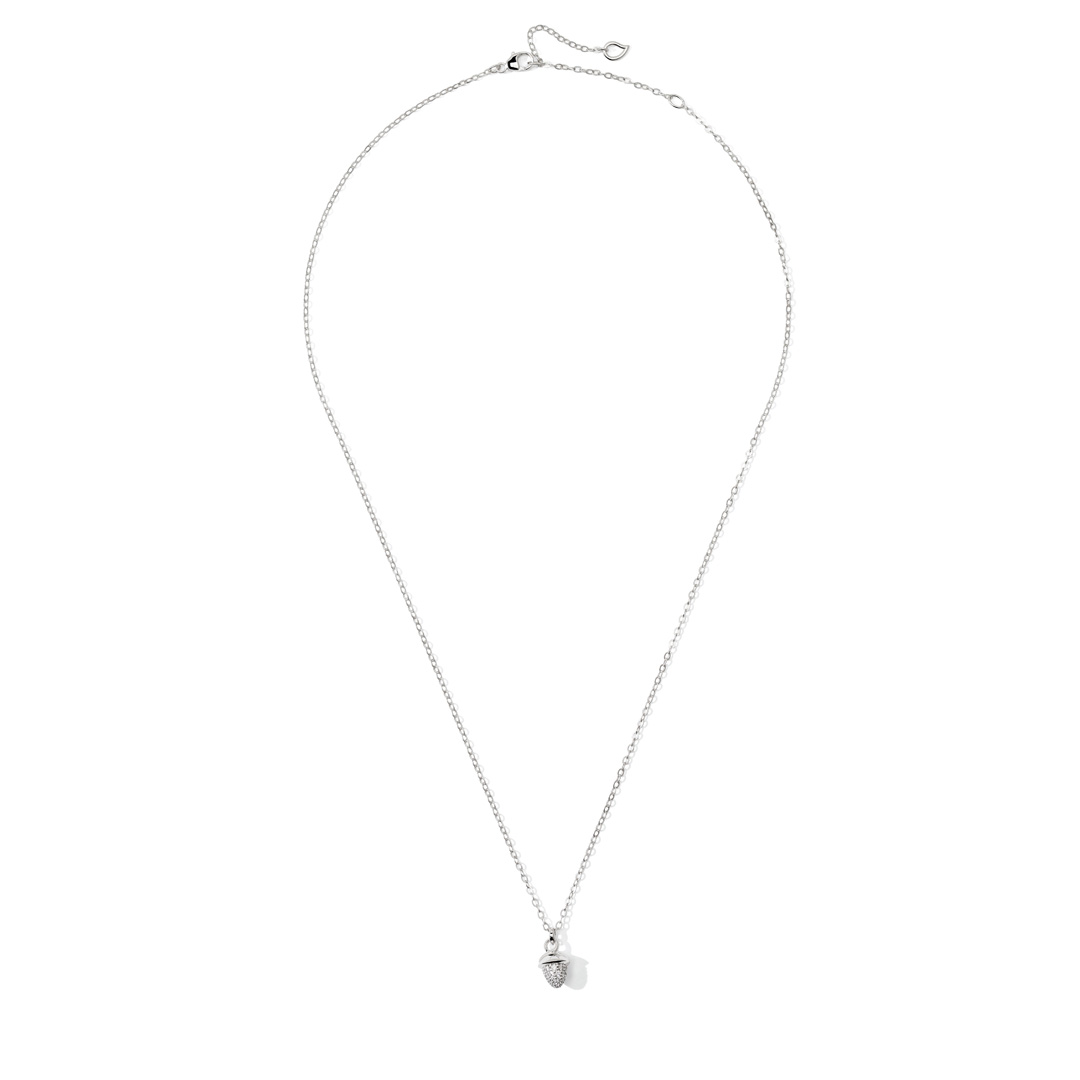 Tamara Comolli 18k White Gold and Diamond Mikado Acorn Pendant Necklace