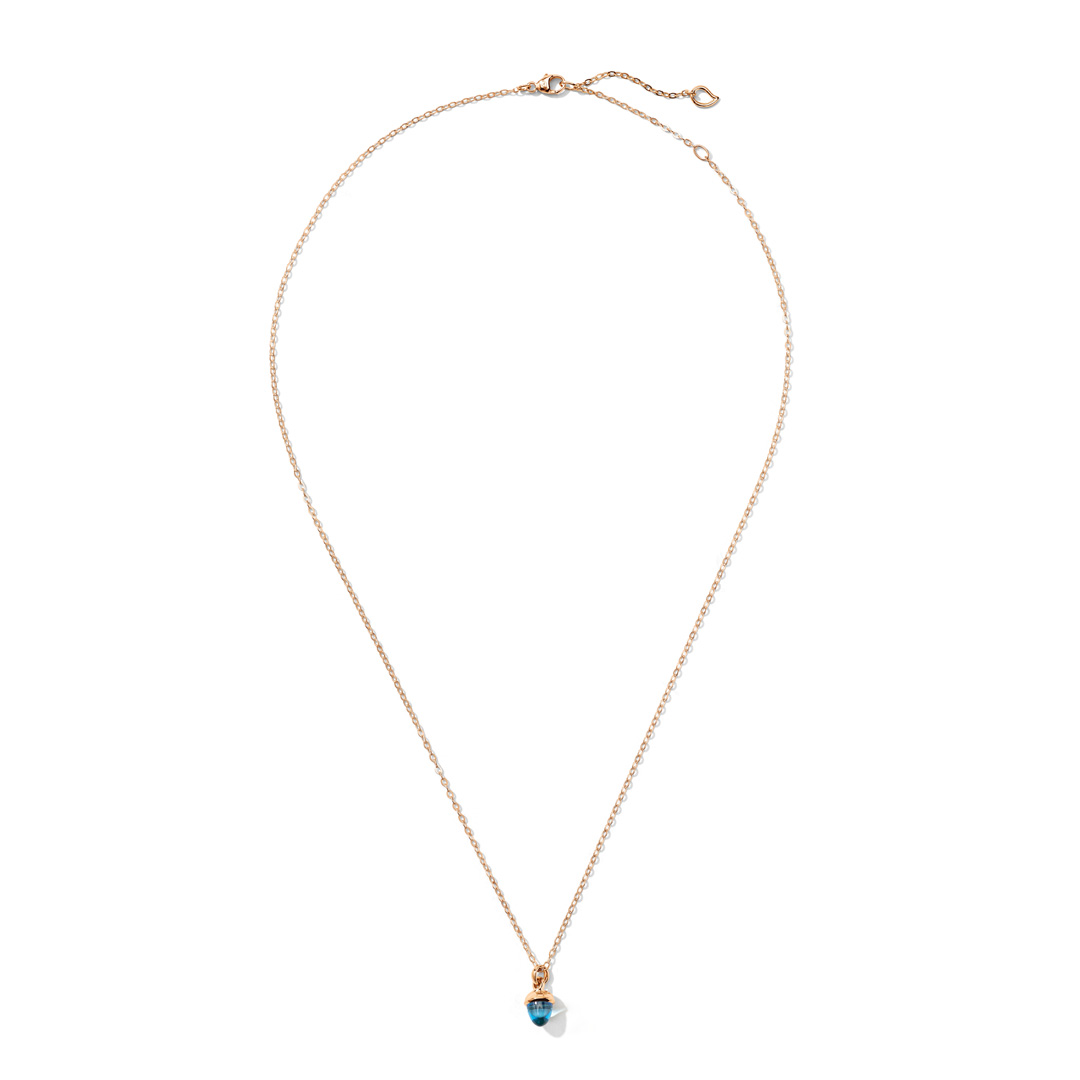 Tamara Comolli 18k Rose Gold and Diamond Mikado Acorn Pendant Necklace