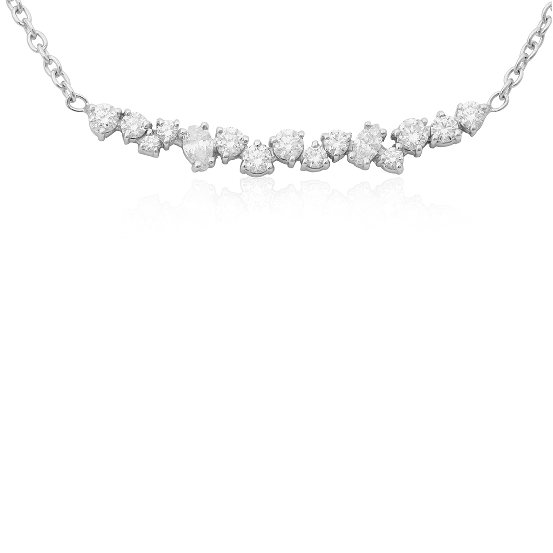 Penny Preville 18K White Gold Stardust Diamond Necklace