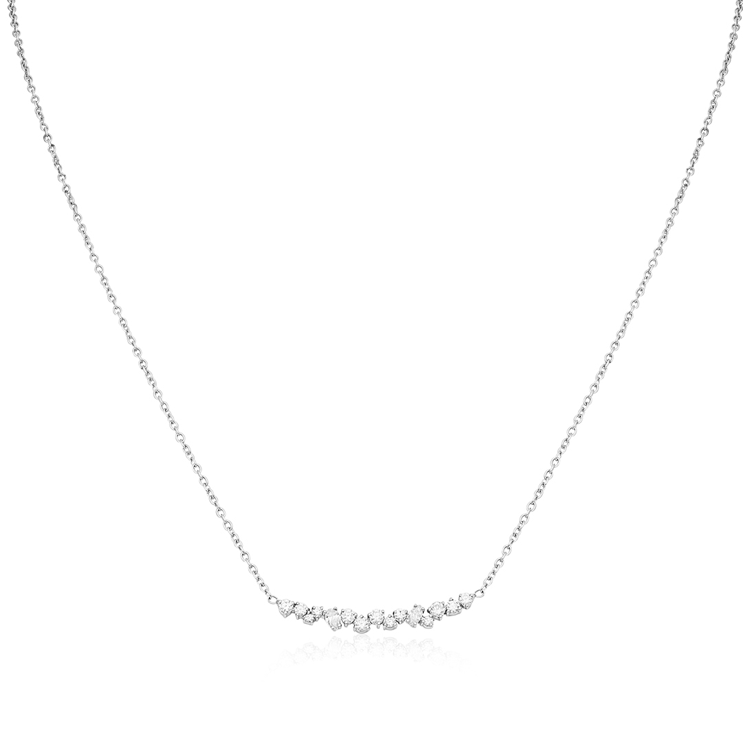 Penny Preville 18K White Gold Stardust Diamond Necklace