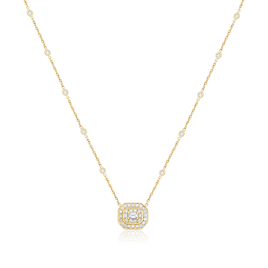 Gale 40ct Diamond Tennis Necklace in 18k Yellow Gold H Color | Nekta New  York