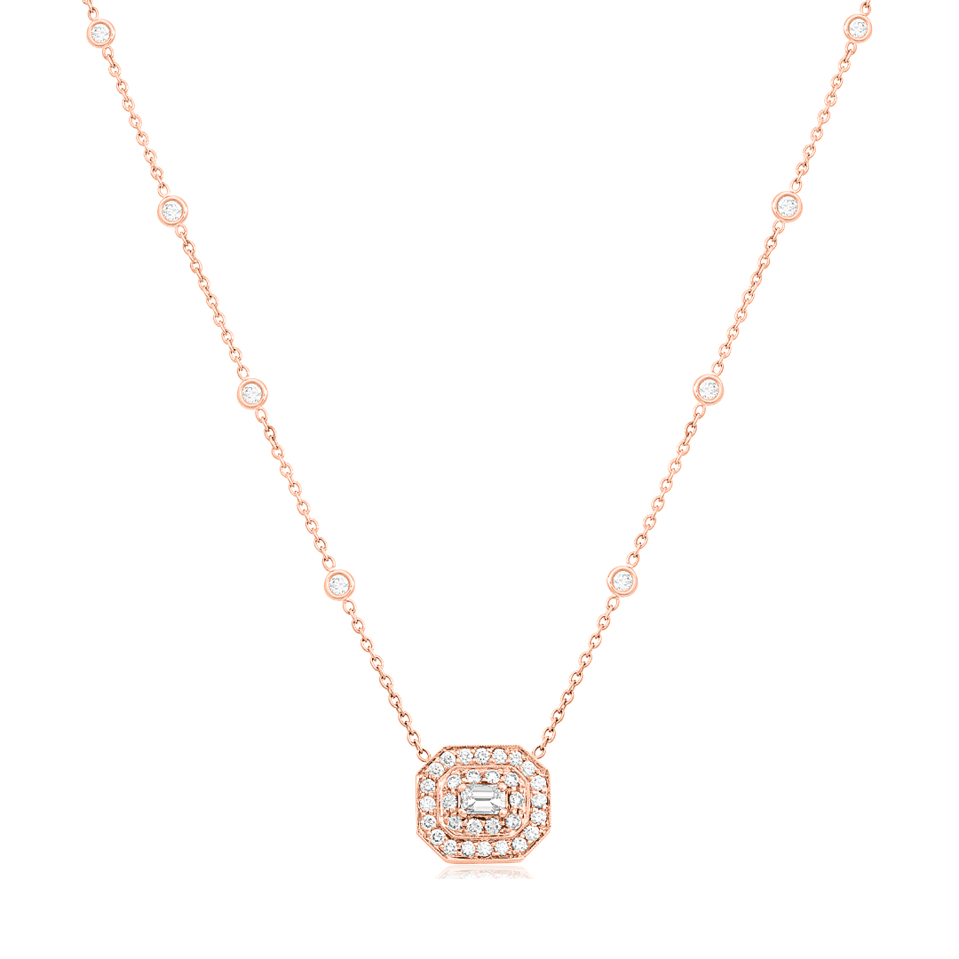 Penny Preville 18K Rose Gold Diamond Necklace itemprop=
