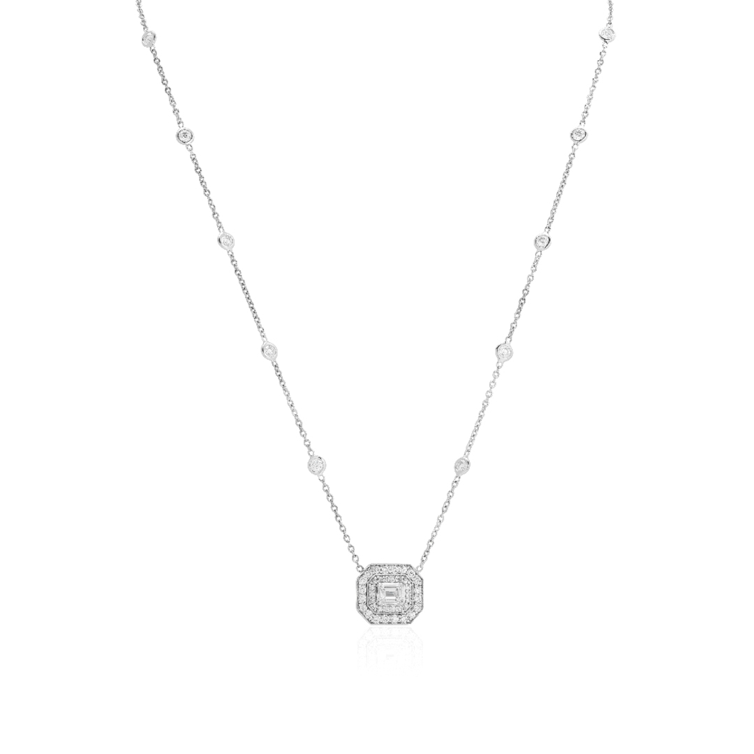 Penny Preville 18K White Gold Diamond Necklace itemprop=