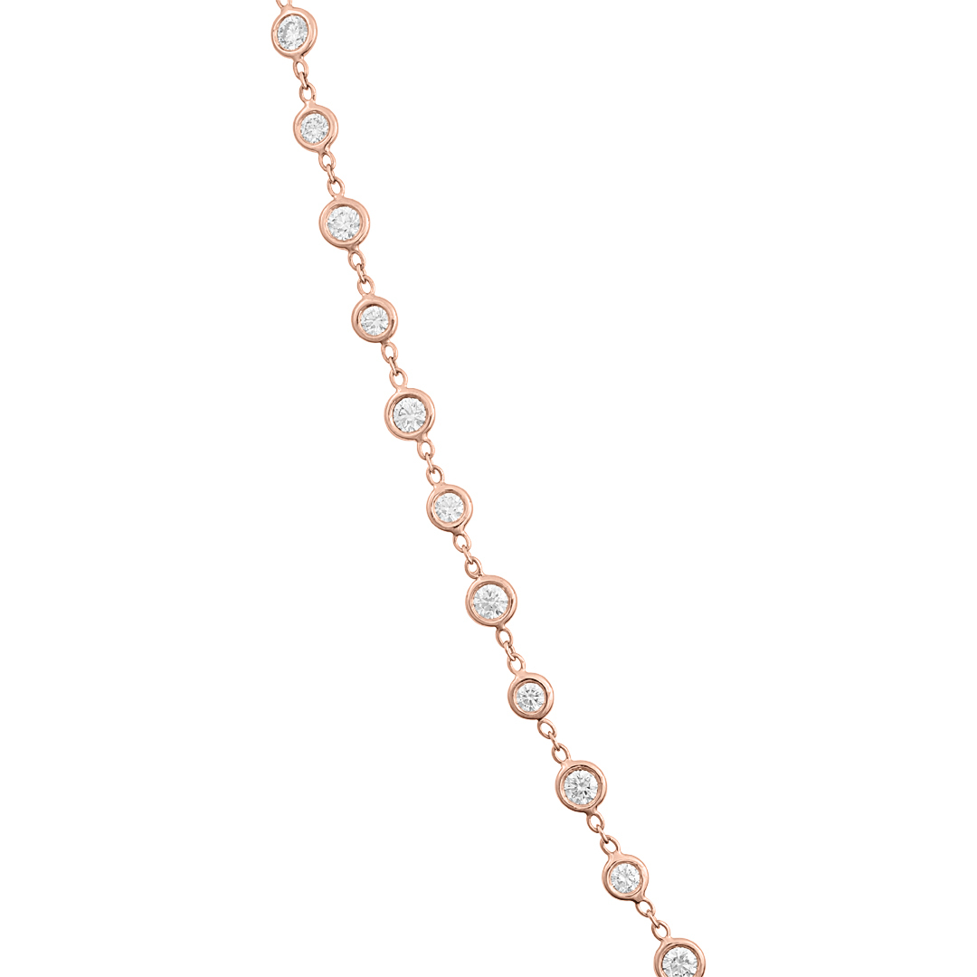 18K Rose Gold and Diamond Necklace