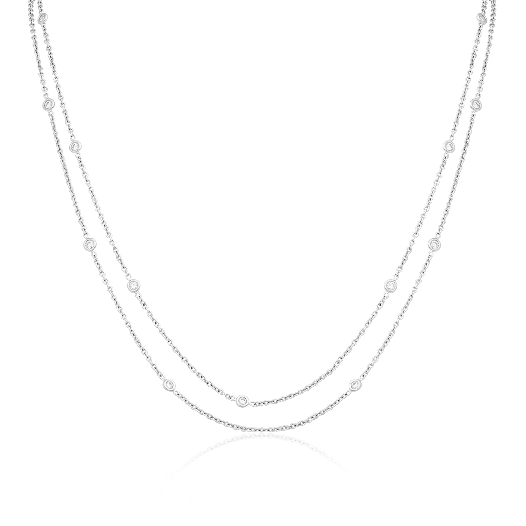 Penny Preville 18K White Gold Diamond Eyeglass Necklace