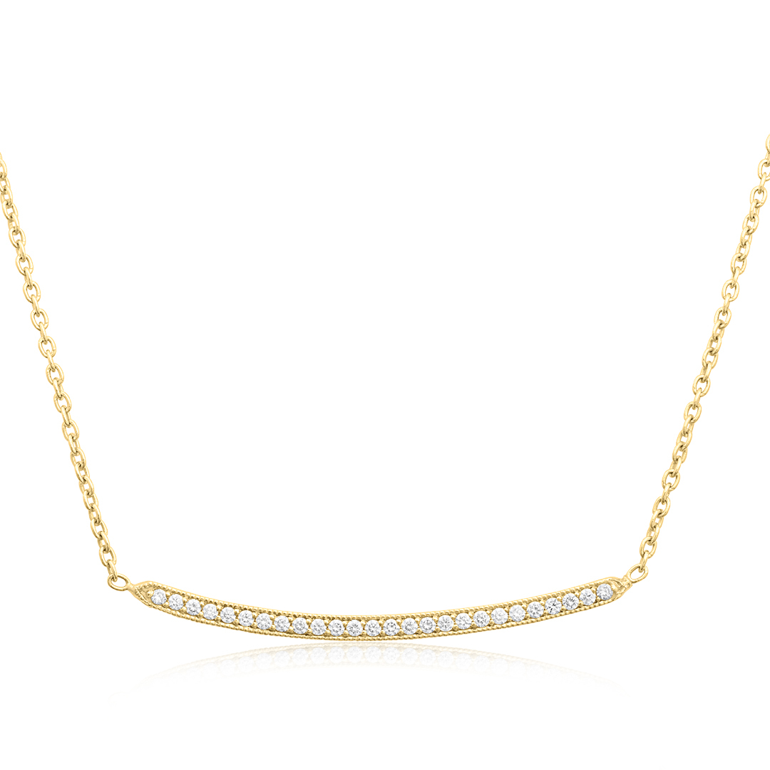 Penny Preville 18K Yellow Gold Diamond Bar Necklace