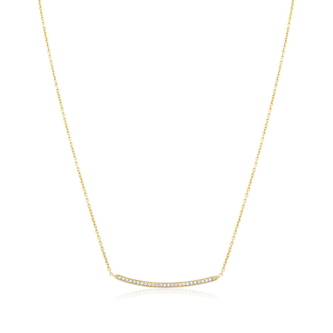 Penny Preville 18K Yellow Gold Diamond Bar Necklace