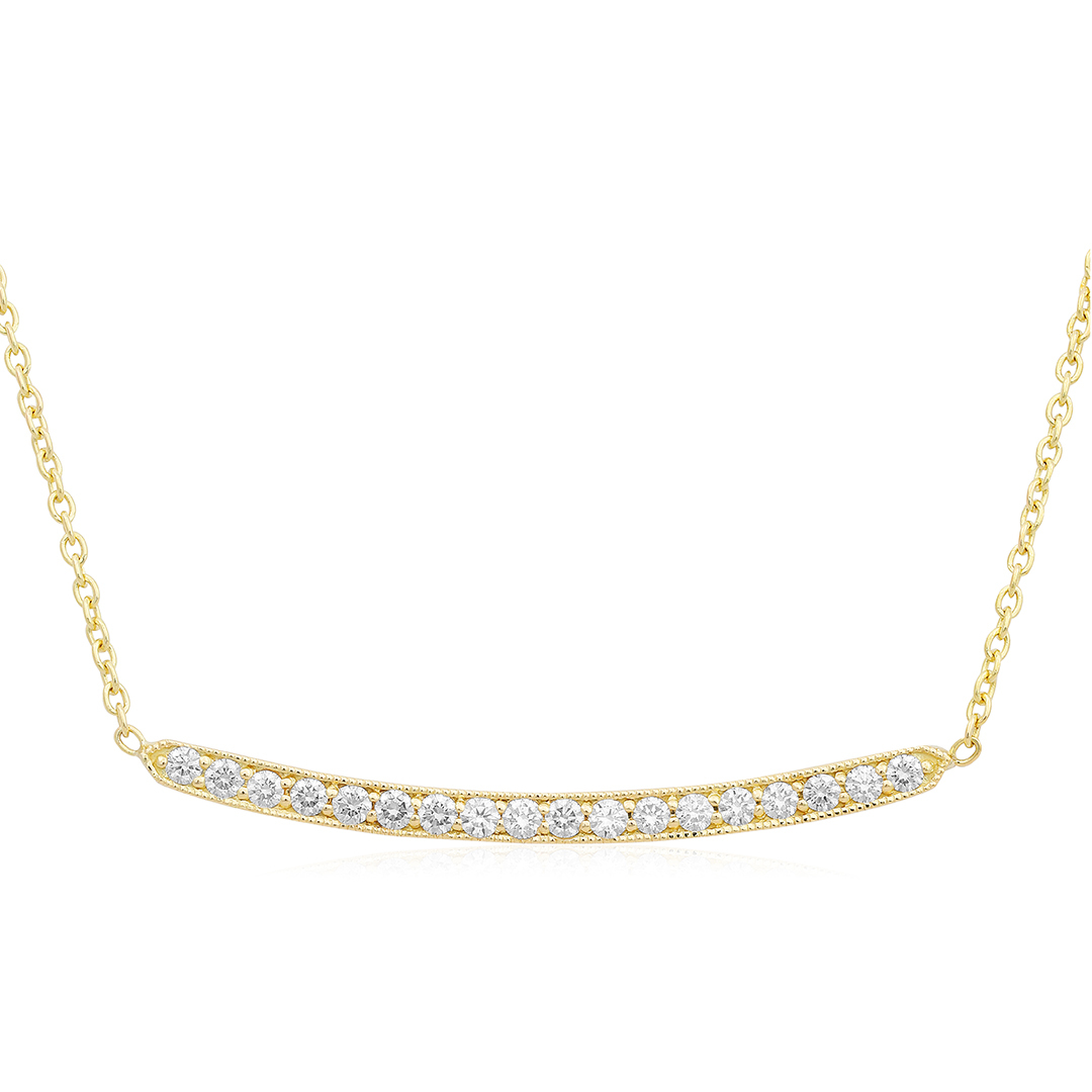 Penny Preville 18K Yellow Gold Forever Bar Diamond Necklace