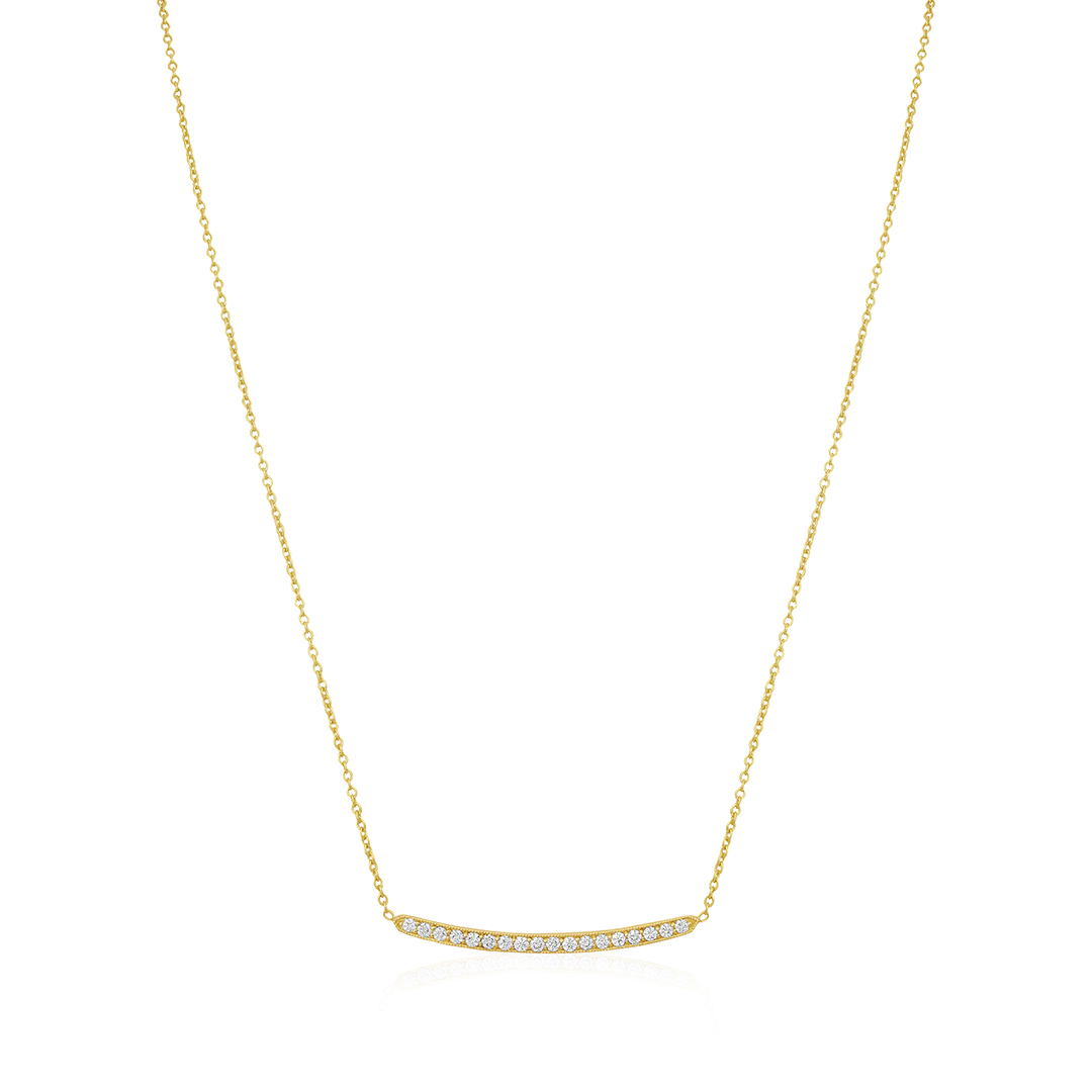 Penny Preville 18K Yellow Gold Forever Bar Diamond Necklace