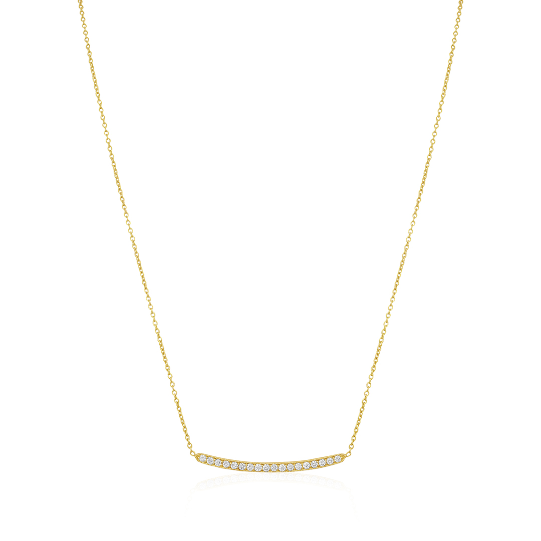 Penny Preville 18K Yellow Gold Forever Bar Diamond Necklace