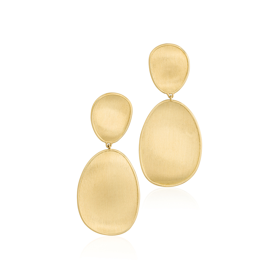 18K Yellow Gold Lunaria Collection Drop Earrings - OB1345 Y