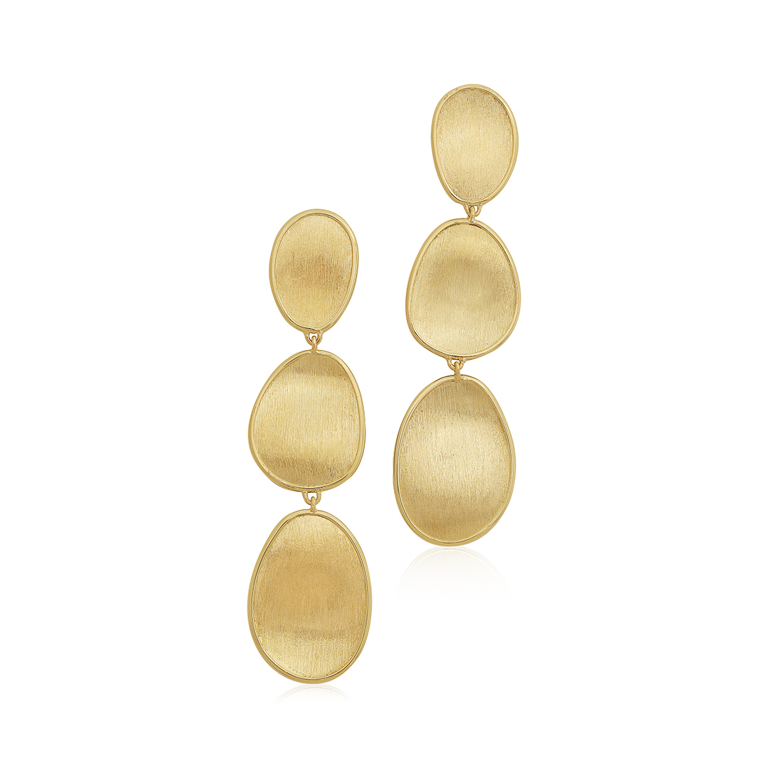 18K Yellow Gold Lunaria Collection Drop Earrings