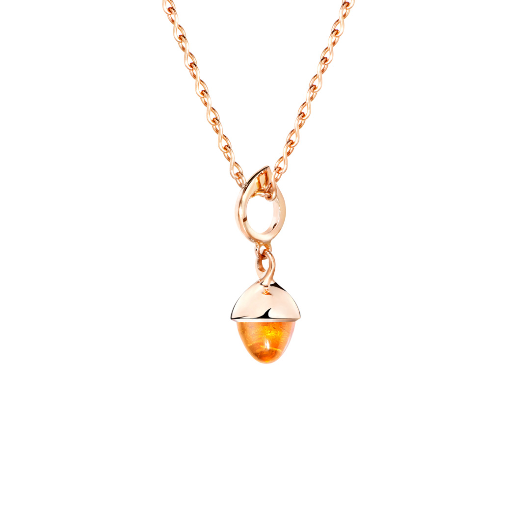 Tamara Comolli 18k Rose Gold and Mandarin Garnet Pendant Necklace