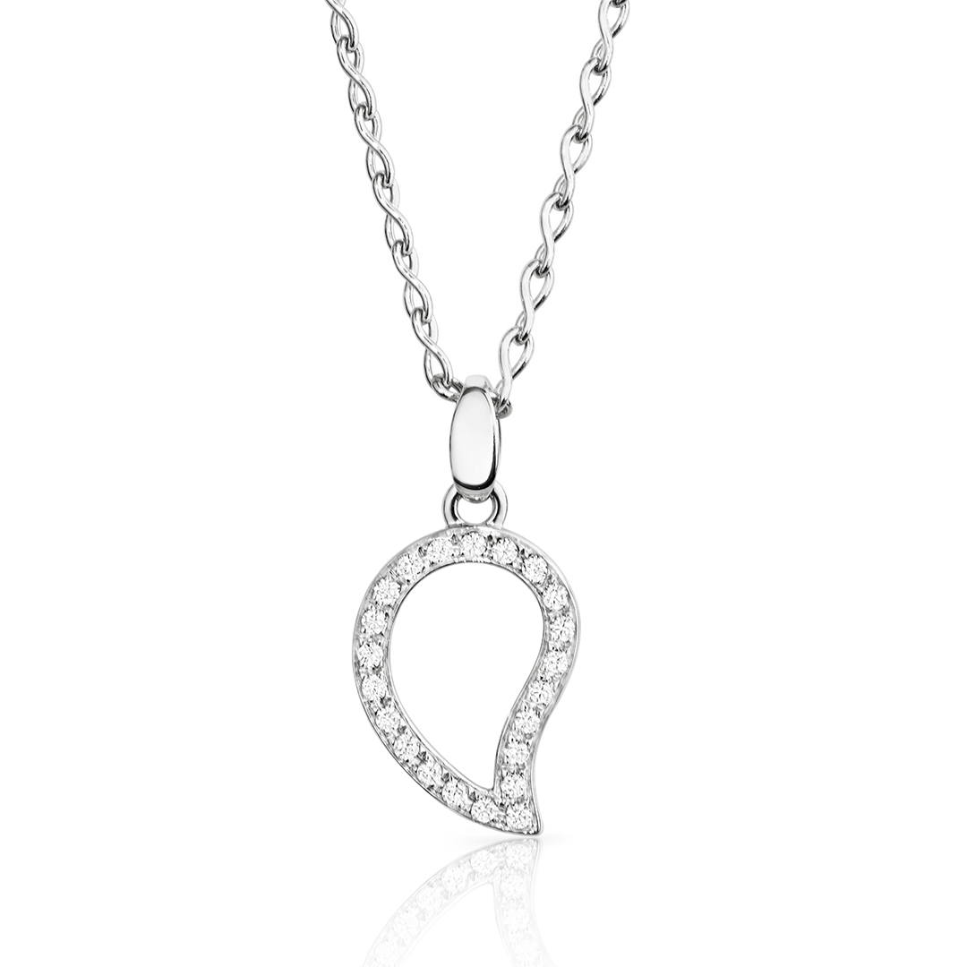 Tamara Comolli 18k White Gold and Diamond Pendant Necklace