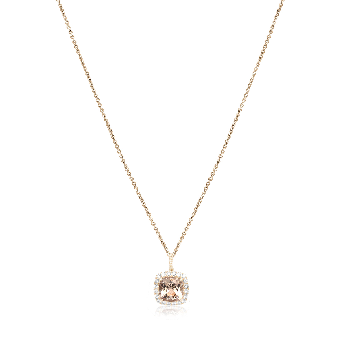 TIVOL Morganite and Diamond Necklace