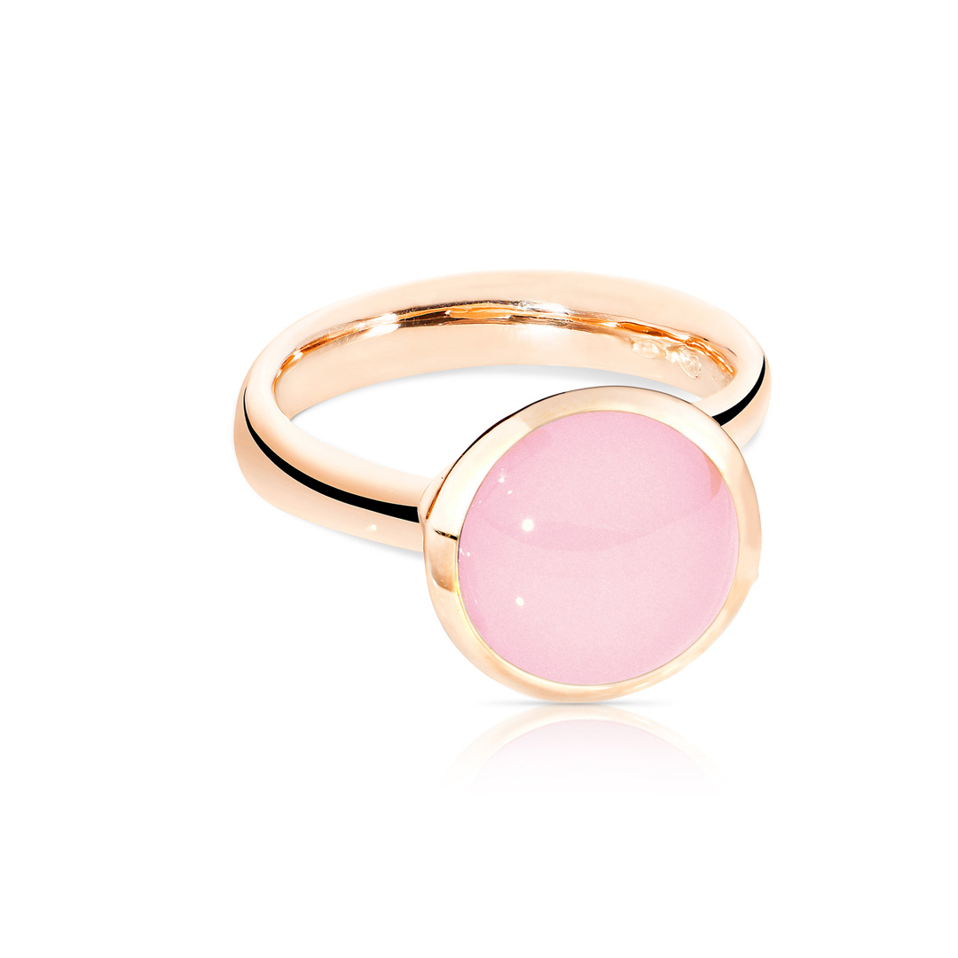 Tamara Comolli 18k Rose Gold and Chalcedony Stackable Bouton Ring
