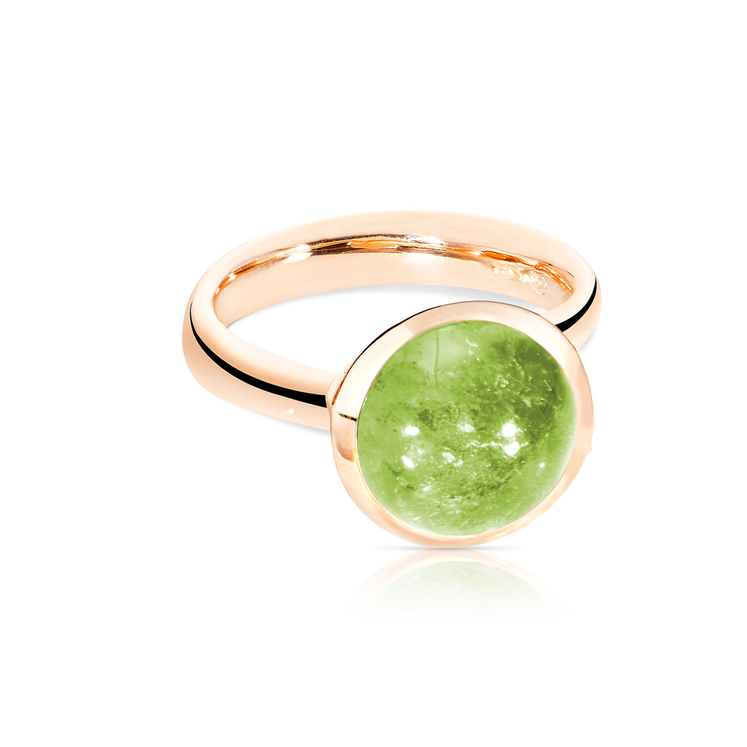 Tamara Comolli 18k Rose Gold and Peridot Stackable Bouton Ring itemprop=