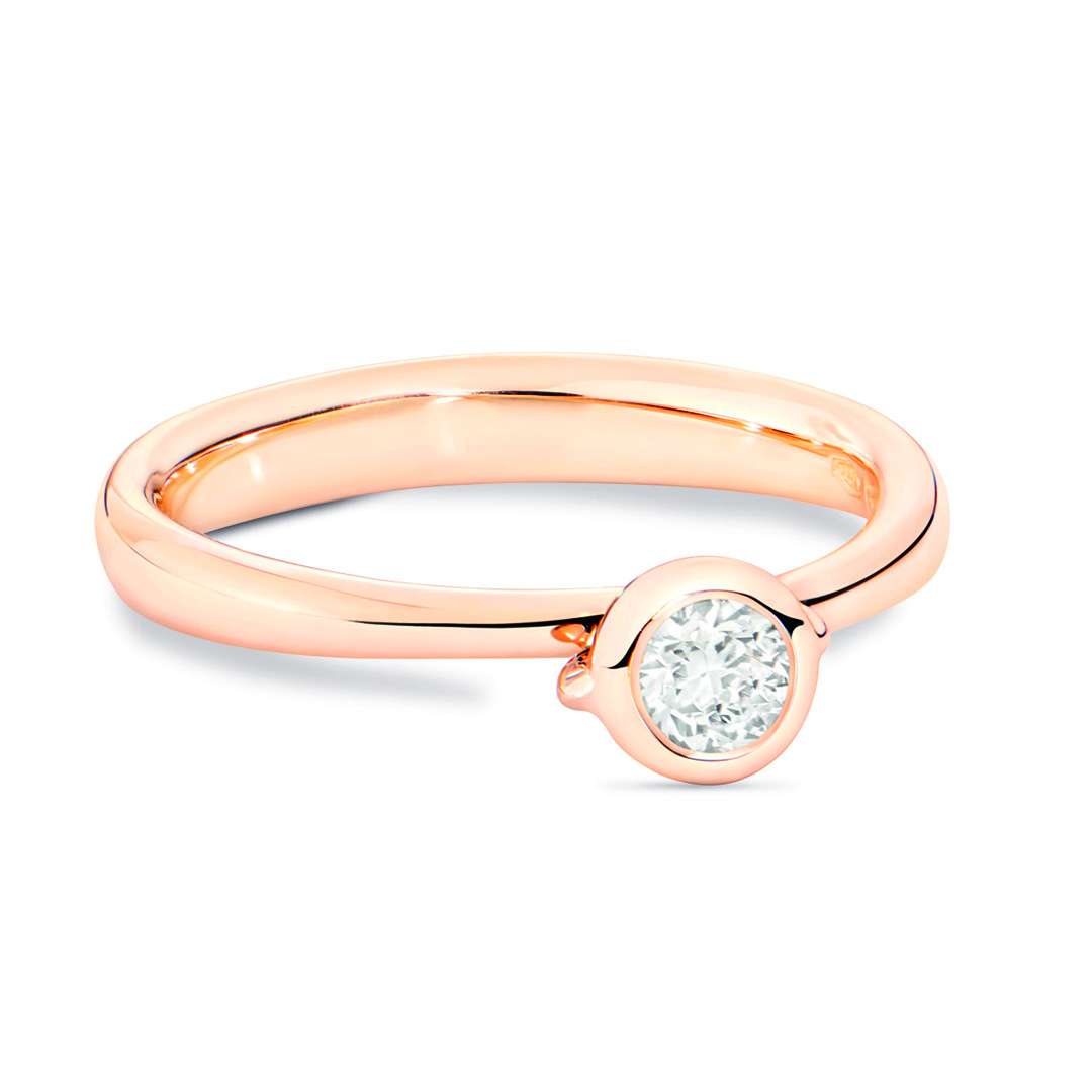 Tamara Comolli 18k Rose Gold and Carnelian Stackable Bouton Ring