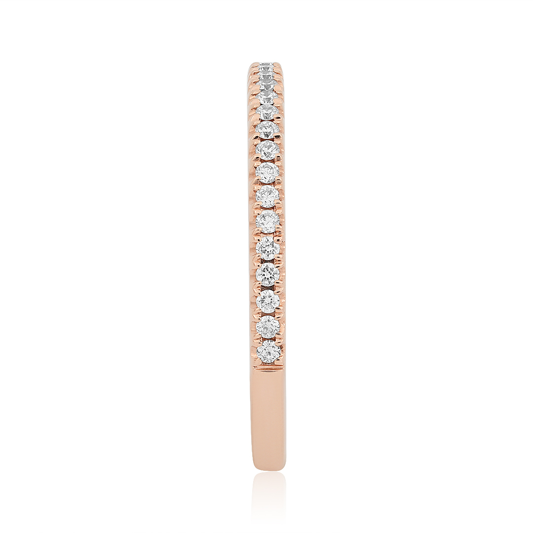 Henri Daussi Rose Gold and Diamond Band