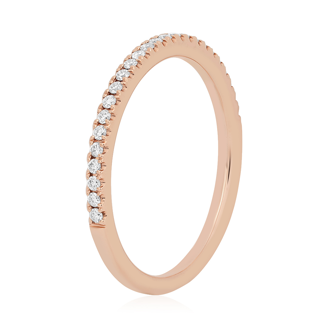 Henri Daussi Rose Gold and Diamond Band