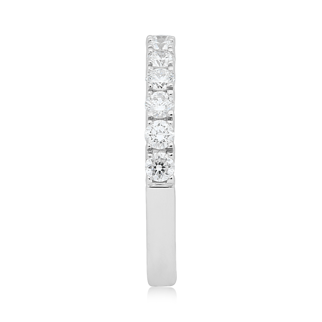 Henri Daussi 14K White Gold and Diamond Band
