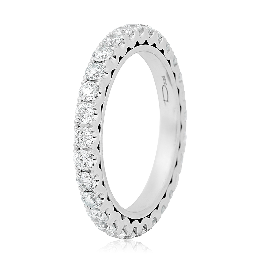 Henri Daussi White Gold Diamond Band