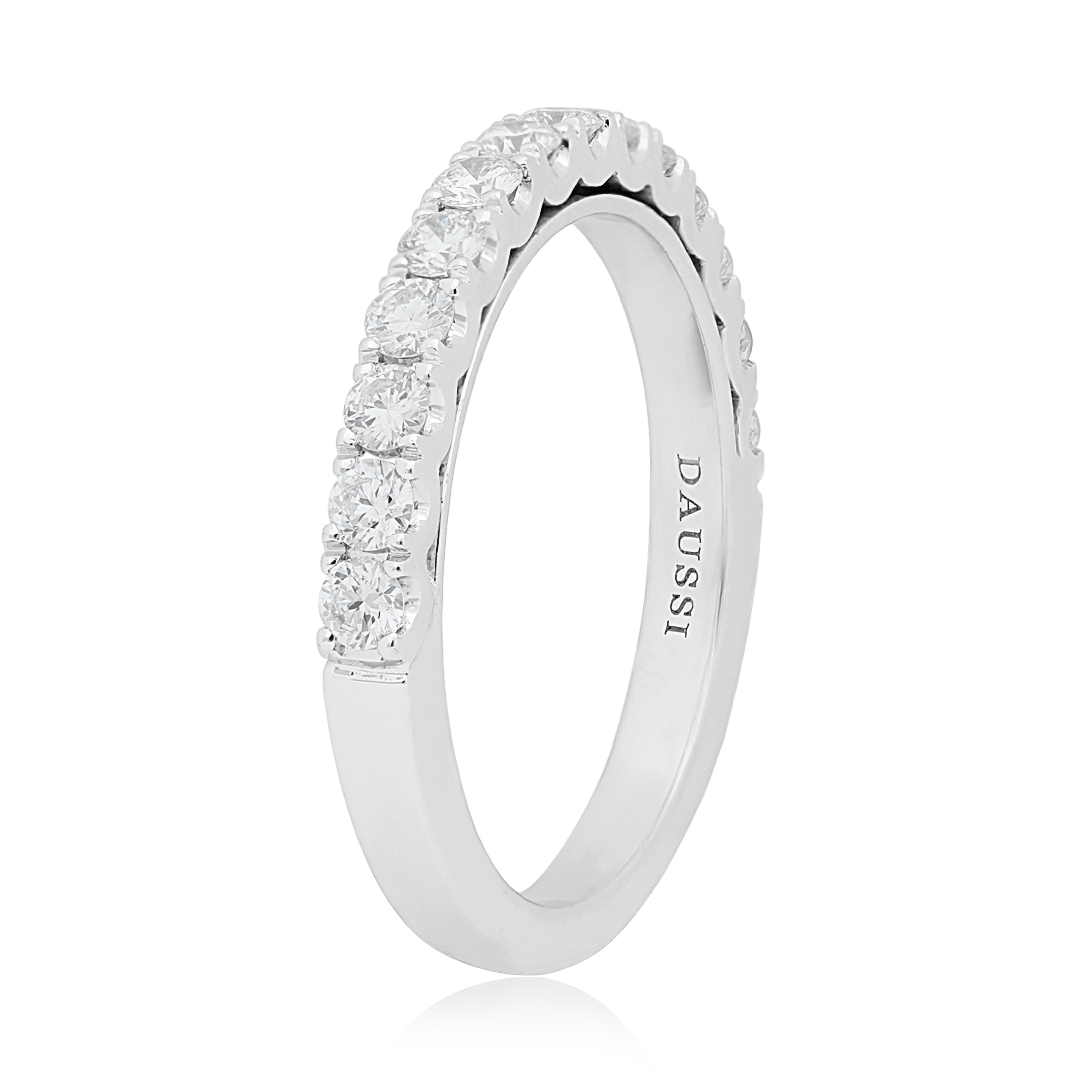 14K White Gold Diamond Band