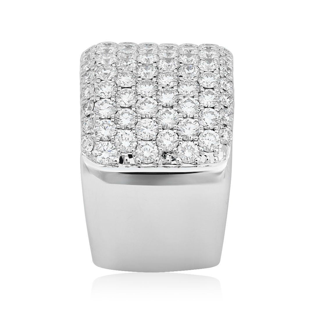 18K White Gold Diamond Band
