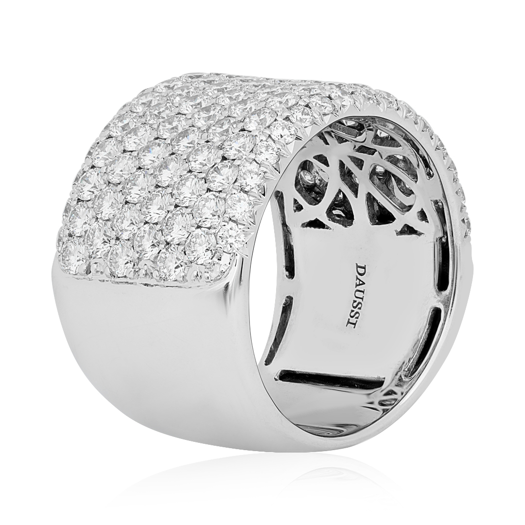 18K White Gold Diamond Band