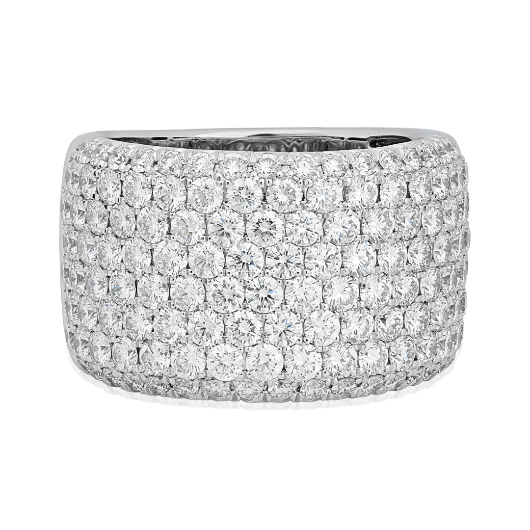 18K White Gold Diamond Band