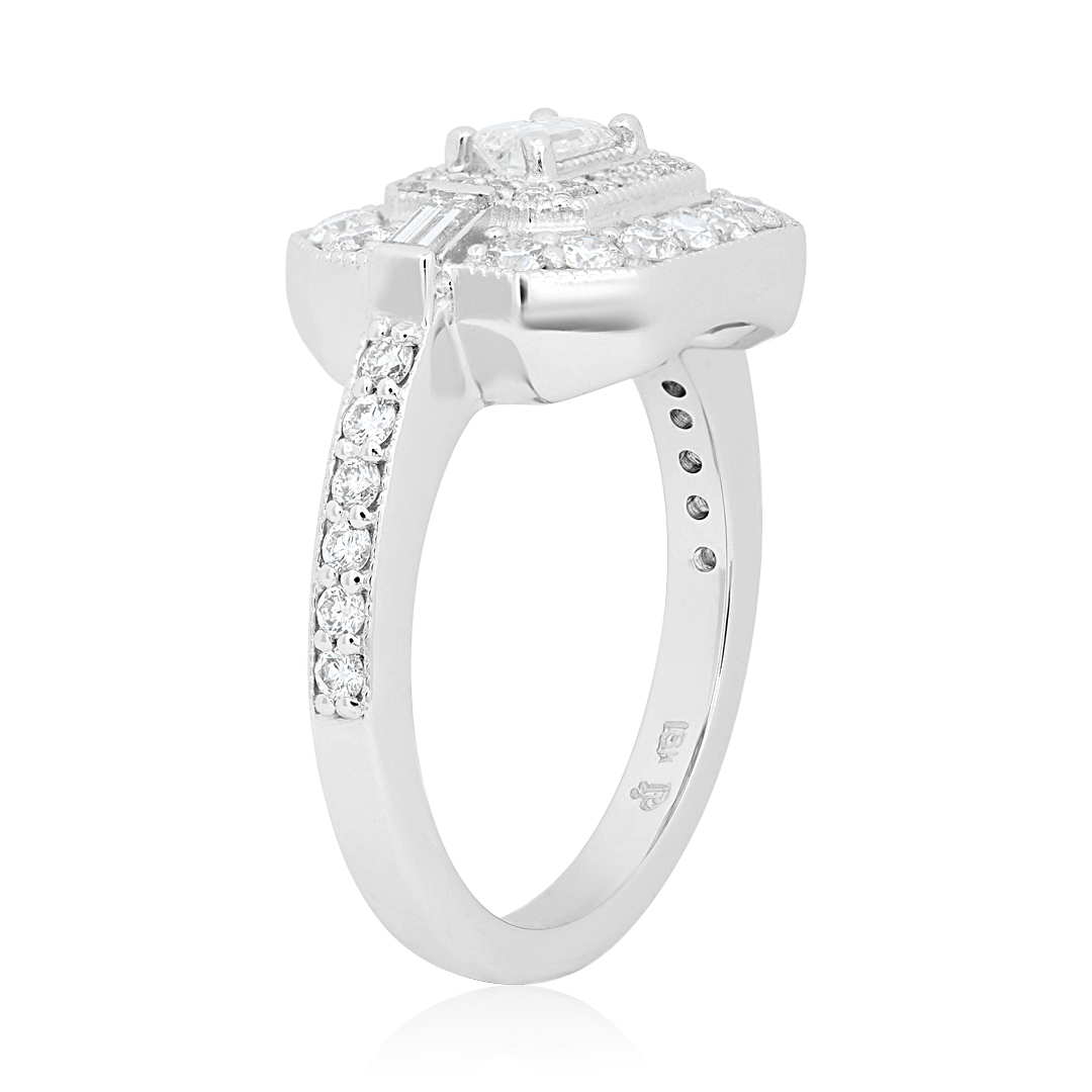 PENNY PREVILLE 18K White Gold Diamond Ring