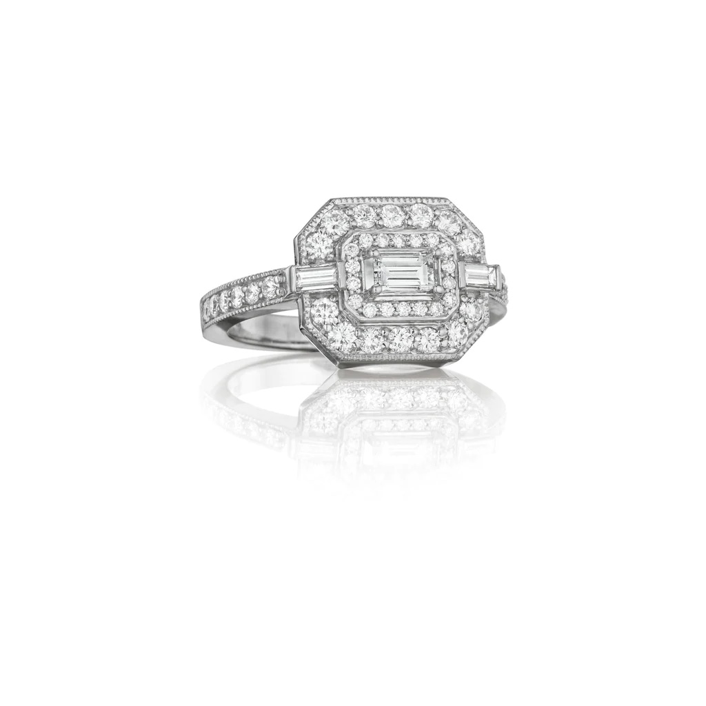 PENNY PREVILLE 18K White Gold Diamond Ring