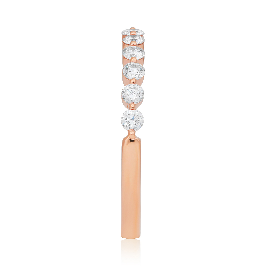 18K Rose Gold Diamond Band