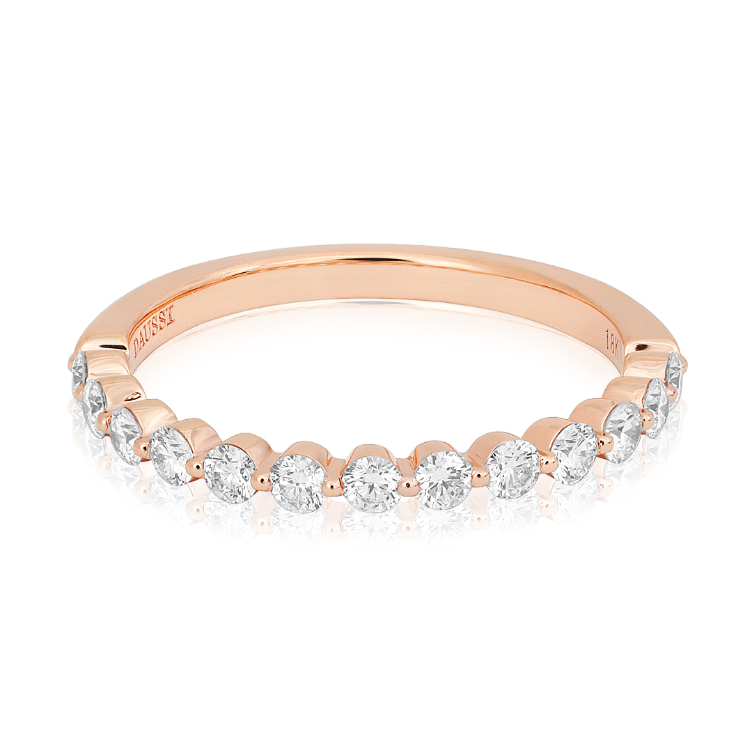 18K Rose Gold Diamond Band itemprop=