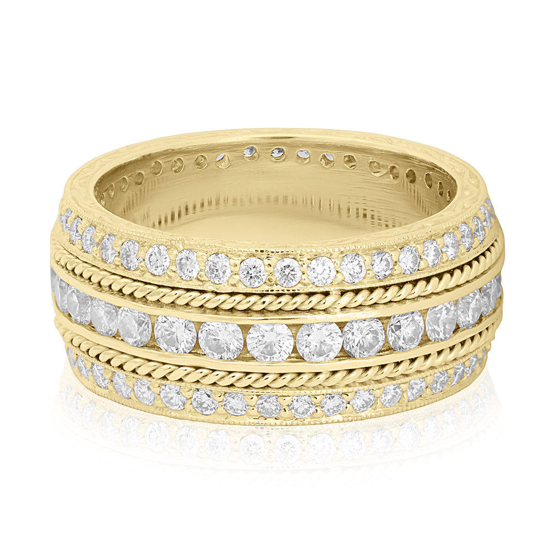 Penny Preville 18k Yellow Gold Eternity Ring itemprop=