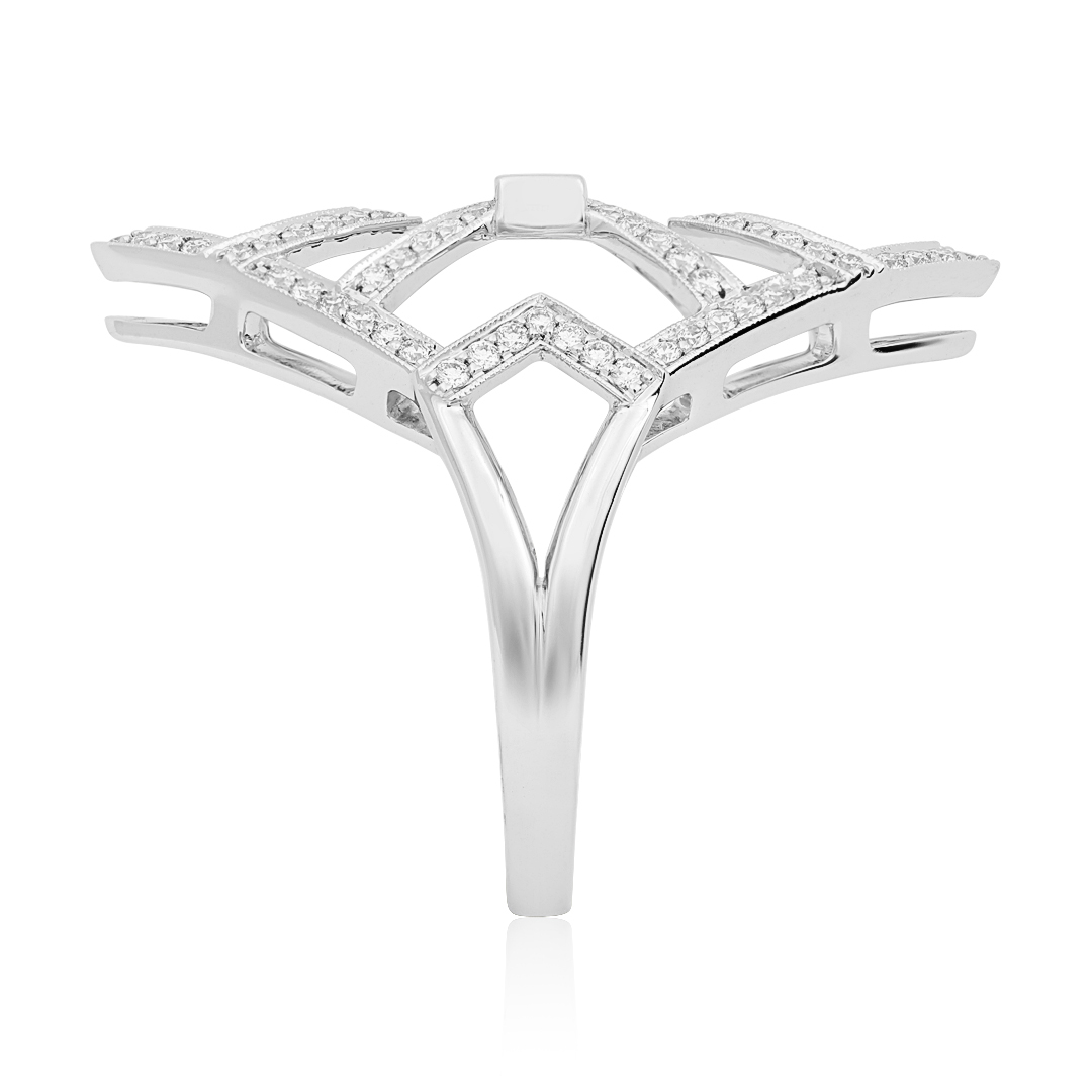 18K White Gold Deco Diamond Ring