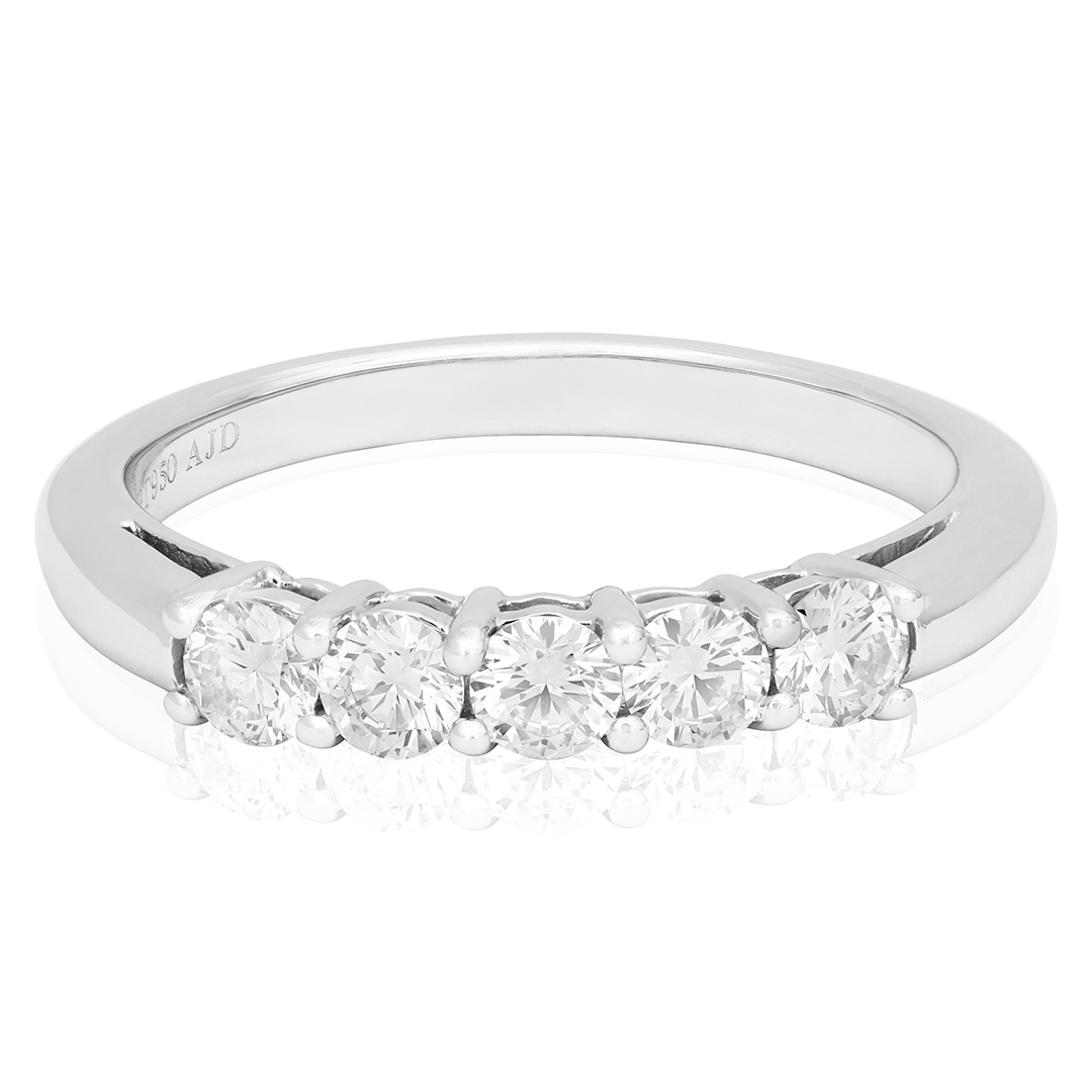 TIVOL Platinum and Diamond Ring sz6.75