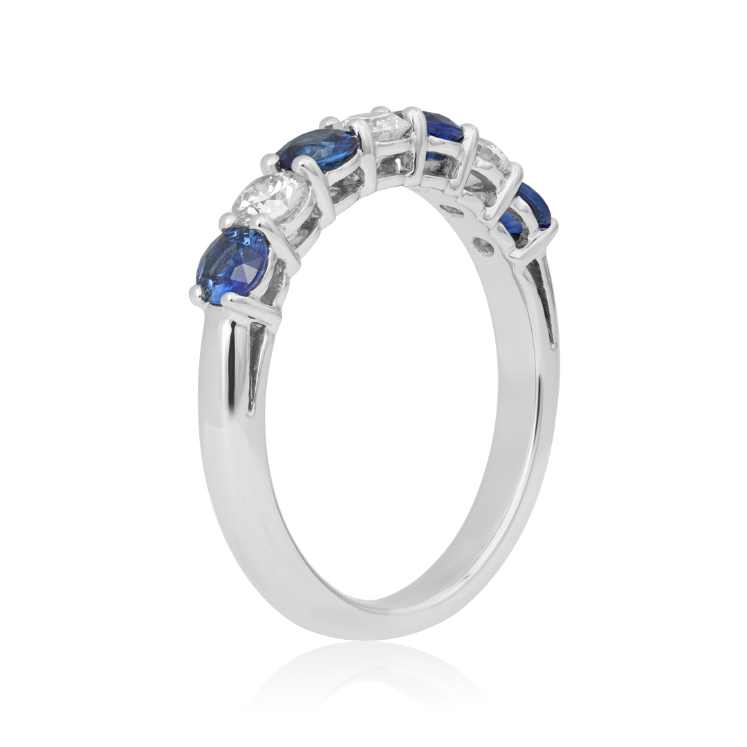 TIVOL Platinum Sapphire and Diamond Band