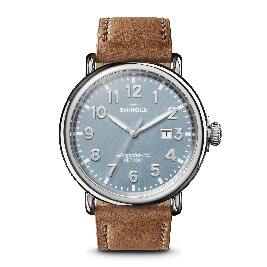 SS Shinola Runwell 41MM Quartz Blue Dial Watch - S0120172978