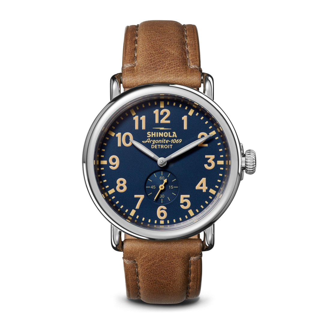 SS Shinola Runwell 47MM Olive Dial MoSS Strap - S0120250579