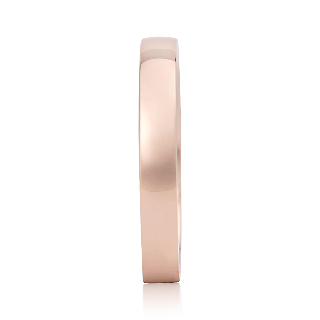 Novell 18K Rose Gold High Polished Men's Wedding Band
