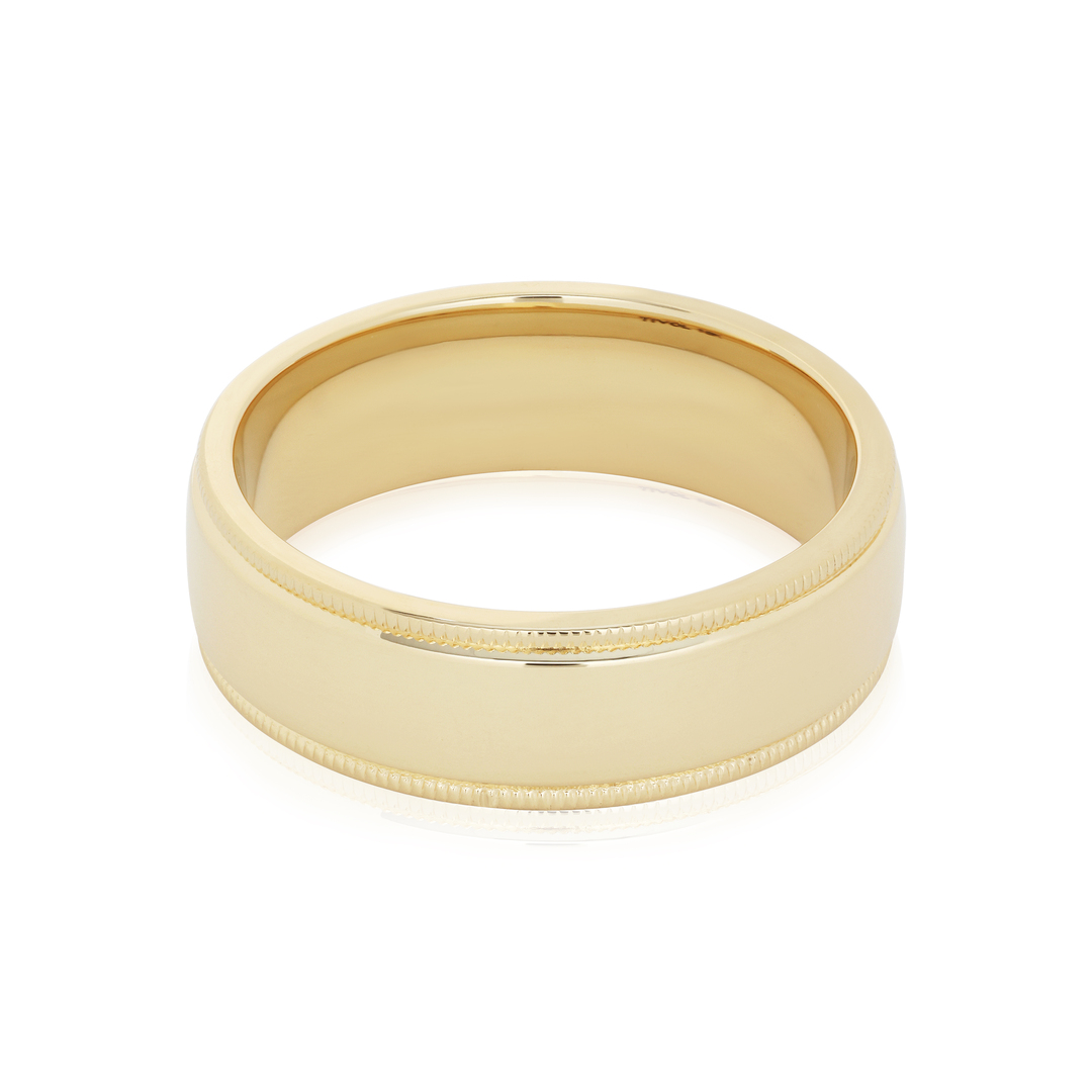 18K Yellow Gold Men's Band