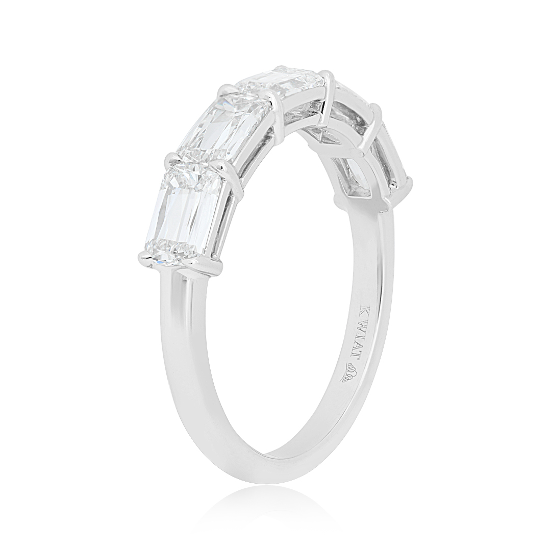 Platinum Ashoka Collection East to West Diamond Anniversary Band