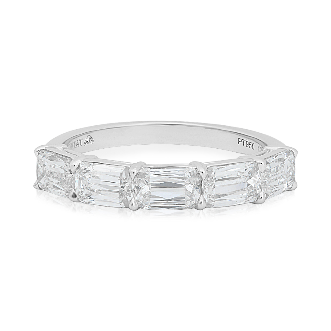 Platinum Ashoka Collection East to West Diamond Anniversary Band