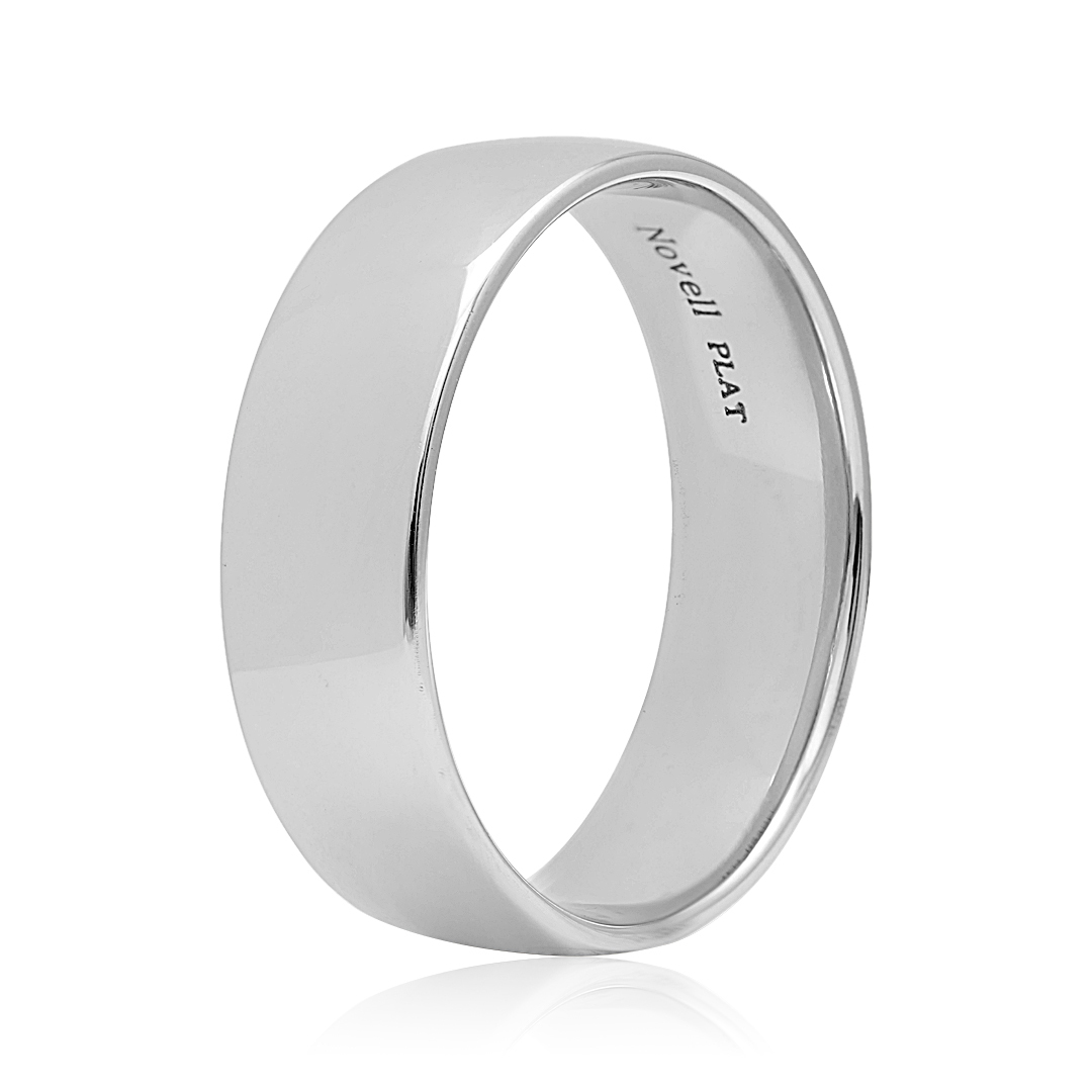 TIVOL Platinum High Polished Men's Wedding Band